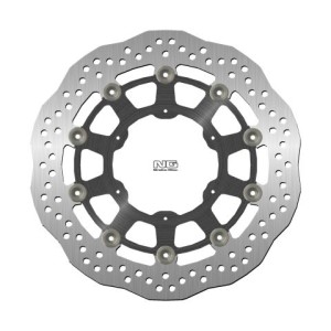 NG TARCZA HAMULCOWA PRZÓD BMW F 650/700/800 GS '93-'19, APRILIA PEGASO 650 '86-'08 (300X105X5MM) (6X6,5) WAVE PŁYWAJĄCA (ŚRODEK ALUMINIOWY)