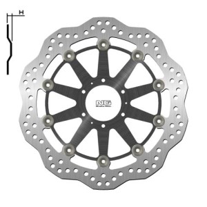 NG TARCZA HAMULCOWA PRZÓD HONDA XL 1000V 99-13, VFR CROSSRUNNER 800 '11-14 (296X62X5MM) (6X6,5MM) WAVE PŁYWAJĄCA (ŚRODEK ALUMINIOWY)