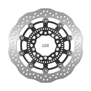 NG TARCZA HAMULCOWA PRZÓD KAWASAKI ER6N '05-'17, KLE 650 VERSYS '07-'21, ZX6R '13-'18 ,VULCAN 650 '15-'21 (300X80X5MM) (5X10,5MM) WAVE PŁYWAJĄCA (ŚRODEK ALUMINIOWY)