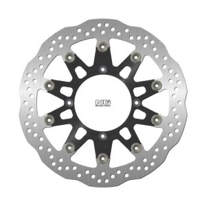 NG TARCZA HAMULCOWA PRZÓD KAWASAKI SUPERMOTARD 125/250 '06, SUPERMOTARD 450 '06-10 (320X109X5MM) (4X9,5MM) WAVE PŁYWAJĄCA (ŚRODEK ALUMINIOWY)