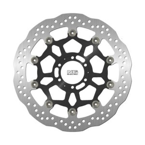 NG TARCZA HAMULCOWA PRZÓD APRILIA DROSODURO/SHIVER 900 '17-20, DUCATI ST4 '03, MOTO GUZZI V7 '17-20 (320X64X5MM) (6X8,5MM) WAVE PŁYWAJĄCA (ŚRODEK ALUMINIOWY)