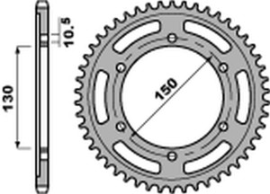 PBR WYPRZEDAZ ZĘBATKA TYLNA 300 43 C45 YAMAHA TDM 900 '02-'13 (STD.+1) (JTR300.43) (ŁAŃC. 525) (MADE IN ITALY)
