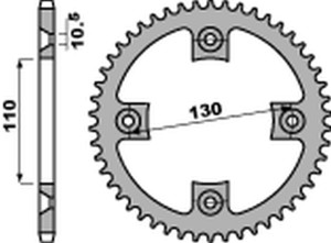 PBR ZĘBATKA TYLNA 4303 41 C45 HONDA TRX 200 '91-'97, TRX 400 '99-'14 (JTR1350.41) (ŁAŃC. 520) (MADE IN ITALY)