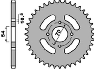 PBR WYPRZEDAZ ZĘBATKA TYLNA 4304 40 C45 HONDA CBR 125R '04-'10 (JTR1206.40) (ŁAŃC. 520) (STD.-2) (MADE IN ITALY)