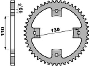 PBR WYPRZEDAZ ZĘBATKA TYLNA 4355 50 C45 HONDA TRX 90 '93-'19, TRX 125 '85-'88 (JTR1355.50) (ŁAŃC.428) (STD.) (MADE IN ITALY)
