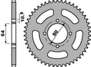 PBR WYPRZEDAZ ZĘBATKA TYLNA 4394 36 AEON 125/180/190/220 '00-'09, YAMAHA YFA BREEZE '89-'04, YFM 125 GRIZZLY '04-'12 (+4) (JTR1910.36) (ŁAŃC. 520) (MADE IN ITALY)