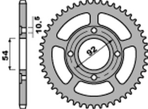 PBR WYPRZEDAZ ZĘBATKA TYLNA 4432 45 F YAMAHA TZR 50 RR / X-POWER '03-'09 (JTR1078.45) (ŁAŃC. 420) (STD.-2) (MADE IN ITALY)