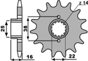 PBR WYPRZEDAZ ZĘBATKA PRZEDNIA 490 13 18NC DUCATI MONSTER 600/750/900 (JTF736.13) (ŁAŃC. 520) (MADE IN ITALY)