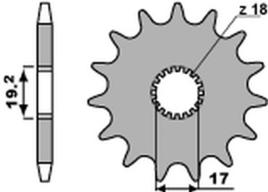 PBR ZĘBATKA PRZEDNIA 515 14 18NC GARELLI 50 '86-'91 (ŁAŃC.415) (MADE IN ITALY)