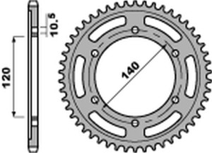 PBR PROMOCJA ZĘBATKA TYLNA 5301 47 C45 KAWASAKI ZX-6R '95-'97, W 650 '00-'06, SUZUKI GSX-R 600 '97-'00 (JTR498.47) (ŁAŃC.525) (MADE IN ITALY)