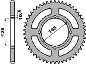 PBR ZĘBATKA TYLNA 857 48 C45 YAMAHA XT 600 '83-'89, XT 600Z TENERE '87-'89, XTZ 660 TENERE '91-'00, XV 125 VIRAGO '97-'01, XV 250 VIRAGO '89-'05 (JTR857.48) (ŁAŃC. 520) - PATRZ RÓWNIEŻ 458848JT (MADE IN ITALY)