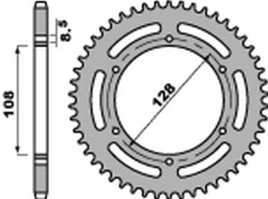 PBR WYPRZEDAZ ZĘBATKA TYLNA 902 45 F SUZUKI TS 100/125 '82-'85 (JTR804.45) (ŁAŃC. 428) (STD.) (MADE IN ITALY)