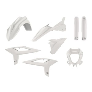 POLISPORT KOMPLET PLASTIKÓW (FULL KIT) BETA RR 2T/4T '20-'22 W ZESTAWIE OSŁONA LAMPY (8667300001) I OSŁONY AMORTYZATORÓW (8425700001) KOLOR BIAŁY OEM