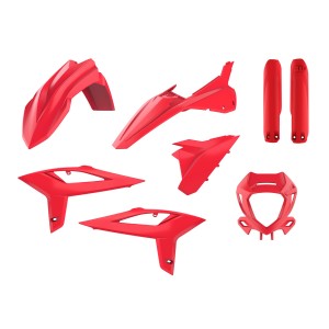 POLISPORT KOMPLET PLASTIKÓW (FULL KIT) BETA RR 2T/4T '20-'22 W ZESTAWIE OSŁONA LAMPY (8667300004) I OSŁONY AMORTYZATORÓW (8399100001) KOLOR CZERWONY