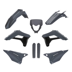 POLISPORT KOMPLET PLASTIKÓW (FULL KIT) SHERCO SE-R/SEF-R '24 W ZESTAWIE OSŁONA LAMPY (8681100011) I OSŁONY AMORTYZATORÓW (8398600011) KOLOR SZARY NEGRO