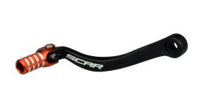 SCAR RACING DŹWIGNIA ZMIANY BIEGÓW KTM SXF (SX-F) 250 / 450 '13-'16, SX 125 / 250 '90-'16, EXC 125 / 150 / 250 / 300 '13-'16 KOLOR CZARNY/POMARAŃCZOWY