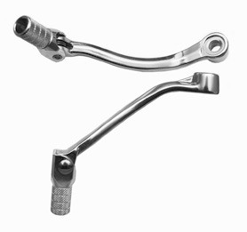 M.C. DŹWIGNIA ZMIANY BIEGÓW KTM SX 85 '03-'17, HUSQVARNA TC 85 '14-'17 (ALUMINIOWA)(KUTA) KOLOR SREBRNY, KOŃCÓWKA STALOWA