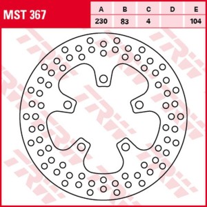 TRW ZF TARCZA HAMULCOWA TYŁ KAWASAKI ZX-7R NINJA '96-'02, ZX-7RR NINJA '96-'99, ZXR 750/R '89-'95, ZX-9R NINJA '94-'97 (230X83X4MM) (NG1225;NG1225X)