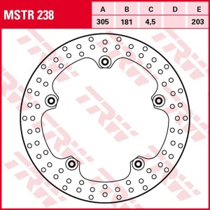 TRW ZF TARCZA HAMULCOWA PRZÓD BMW R 1100S '98-'00, R 1200GS/ADV '04-'07 (305X181X4,5MM)