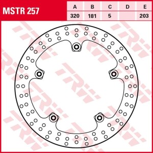 TRW ZF TARCZA HAMULCOWA PRZÓD BMW F 800GT '13-, S 1000R '13-, S 1000RR '09-'18, K 1200S '07-'09, K 1300GT '09-'11, K 1300R/S '09-'15, K 1600B '17-, K 1600GT/GTL '11-, (320X181X5MM)