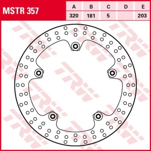TRW ZF TARCZA HAMULCOWA PRZÓD BMW R 850R/RT '01-'07, R 1100S '01-'05, R 1150R/RS/RT '04-'06, K 1200S/GT '05-'08, K 1200LT '99-'09, R 1200 HP2 '04-'08 (320X181X5MM)