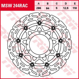 TRW ZF TARCZA HAMULCOWA PRZÓD HONDA CBR 600F '01-'07 (296X94X5MM) WAVE