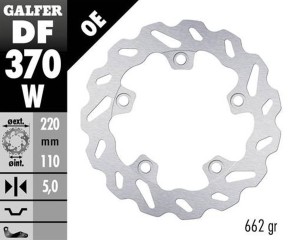 GALFER TARCZA HAMULCOWA TYŁ SUZUKI GSX-R 1000 '16- (WAVE FIXED) (220X110X5MM)