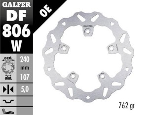 GALFER TARCZA HAMULCOWA TYŁ KTM 790 DUKE '18-'23; 890 DUKE '21-'23 (WAVE FIXED) (240X107X5MM)