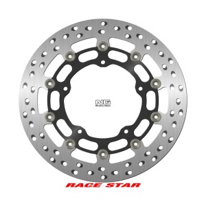 NG TARCZA HAMULCOWA PRZÓD RACE STAR PREMIUM YAMAHA MT-10 '16-'22, R1 / R6 GYTR '20-'22, YZF R1 / R6 '16-'19 (320X132X5MM) (5X8,25MM) PŁYWAJĄCA (ŚRODEK ALUMINIOWY, POLEPSZONE CHŁODZENIE)