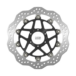 NG TARCZA HAMULCOWA PRZÓD HONDA CB 400 '89-'91, CB 400 FOUR '97-'00, CB 600 HORNET 98-'99, CB 400 SUPER BOLDOR '05-'14, CB 400 SUPER FOUR '02-'13 (296X62X5MM) (6X6,25MM) WAVE PŁYWAJĄCA (ŚRODEK ALUMINIOWY)