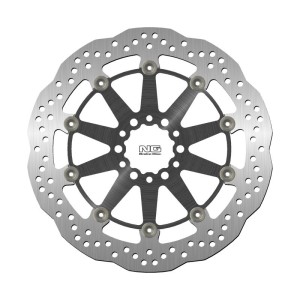 NG TARCZA HAMULCOWA PRZÓD KTM DUKE 390 '17, DUKE 125/200/250/390 '13-'17, RC 125/200/250/390 '13-'18 (320X60,5X5MM) (6X10,25/8,25MM) WAVE (ŚRODEK ALUMINIOWY)