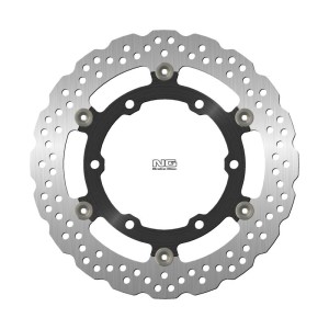 NG TARCZA HAMULCOWA PRZÓD KAWASAKI 250R NINJA '08-'14, ZX-25R 250 '19-'20, Z 250 '13, (290X130X4,5MM) (6X10,25MM) WAVE (ŚRODEK ALUMINIOWY)