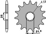 PBR WYPRZEDAZ ZĘBATKA PRZEDNIA 429 16 18NC (ŁAŃC. 532) (MADE IN ITALY)