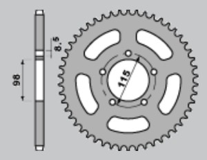 PBR PROMOCJA ZĘBATKA TYLNA 893 60 C45 KTM SX 60/65 (ŁAŃC.420) (JTR894.60) (MADE IN ITALY)