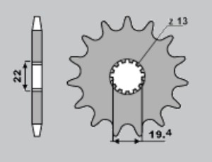 PBR ZĘBATKA PRZEDNIA 439 15 18NC SUZUKI GR 650 (83-85), GSX 400 F (ŁAŃC. 530) (MADE IN ITALY)