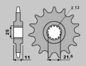 PBR WYPRZEDAZ ZĘBATKA PRZEDNIA 442 17 18NC (ŁAŃC. 532) (MADE IN ITALY)
