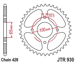 JT ZĘBATKA TYLNA SYM VF 185 '18-'23 (ŁAŃC. 520)