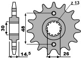PBR WYPRZEDAZ ZĘBATKA PRZEDNIA 339 17 18NC (ŁAŃC. 530) (MADE IN ITALY)