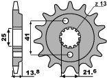 PBR ZĘBATKA PRZEDNIA 346 15 18NC (ŁAŃC. 525) (MADE IN ITALY)