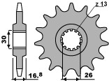 PBR WYPRZEDAZ ZĘBATKA PRZEDNIA 347 14 18NC (ŁAŃC. 530) (MADE IN ITALY)