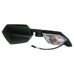 EMGO LUSTERKO KAWASAKI ZX-10R '08-'10 PRAWE (OEM: 56001-0103) KOLOR CZARNY (WZÓR ORYGINAŁU) (HOMOLOGACJA)