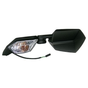 EMGO LUSTERKO KAWASAKI ZX-10R '08-'10 LEWE (OEM: 56001-0102) KOLOR CZARNY (WZÓR ORYGINAŁU) (HOMOLOGACJA)