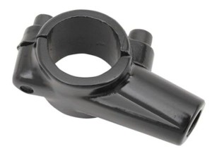EMGO UCHWYT LUSTERKA Z OBEJMĄ NA KIEROWNICĘ 22MM (7/8") KOLOR CZARNY (OTWÓR 10MM)