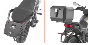 KAPPA STELAŻ KUFRA CENTRALNEGO (ANODOWANE ALUMINIUM) MOTO GUZZI STELVIO '24-'25 ALUMINIOWY MONOKEY