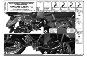 KAPPA STELAŻ KUFRA CENTRALNEGO KAWASAKI KLR 650 (07-15) ( BEZ PŁYTY ) - WYCOFANY Z OFERTY
