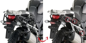 KAPPA STELAŻ KUFRÓW BOCZNYCH SZYBKIEGO MONTAŻU MONOKEY SUZUKI DL 1000 V-STROM '14-'19 - RÓWNIEŻ POD KUFRY MONOKEY RETRO-FIT KVE K'VENTURE ALU ORAZ KMS K'MISSION ALU