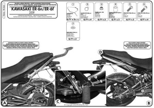KAPPA STELAŻ POD TORBY (SAKWY) BOCZNE KAWASAKI ER-6N '05-'08