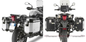 KAPPA STELAŻ KUFRÓW BOCZNYCH MONOKEY CAM SIDE TRIUMPH Tiger 800 / 800 XC / 800 XR (11-17) - POD KUFRY KFR K'FORCE ORAZ KVG K'VOYAGER ALU