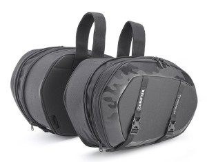 KAPPA TORBY (SAKWY) BOCZNE POSZERZANE UNIWERSALNE K'DRIFTER 40-52L (PARA) (WYS. 34CM X GŁ. 10-15CM X DŁ. 52CM) KOLOR SZARY