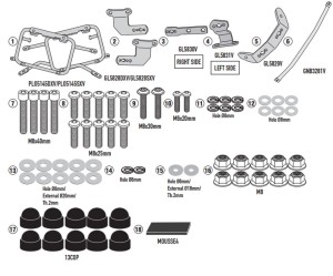 KAPPA STELAŻ KUFRÓW BOCZNYCH MONOKEY CAM SIDE BMW F 900 GS '24-, - POD KUFRY KFR K'FORCE ORAZ KVG K'VOYAGER ALU